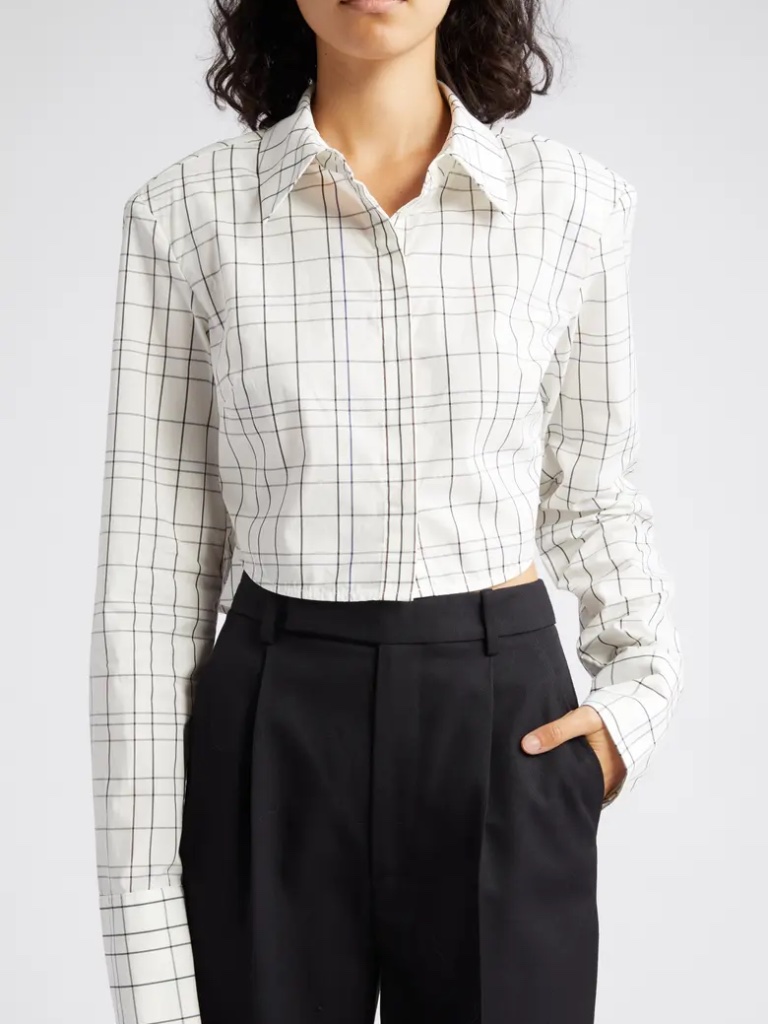 Staud Seneca Cotton Poplin Button-Up Shirt - Nwt